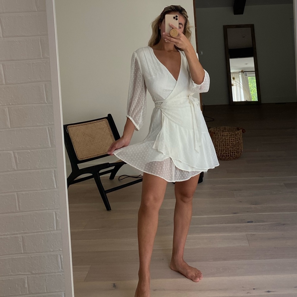 White wrap dress by ALLSAINTS - Picture 2 of 3